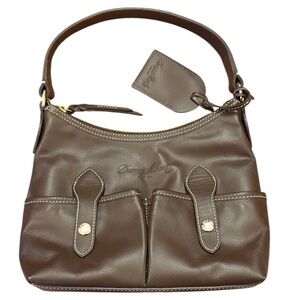 Dooney & Bourke Florentine Leather Small Lucy Hobo Shoulder Bag Brown CU394 BN